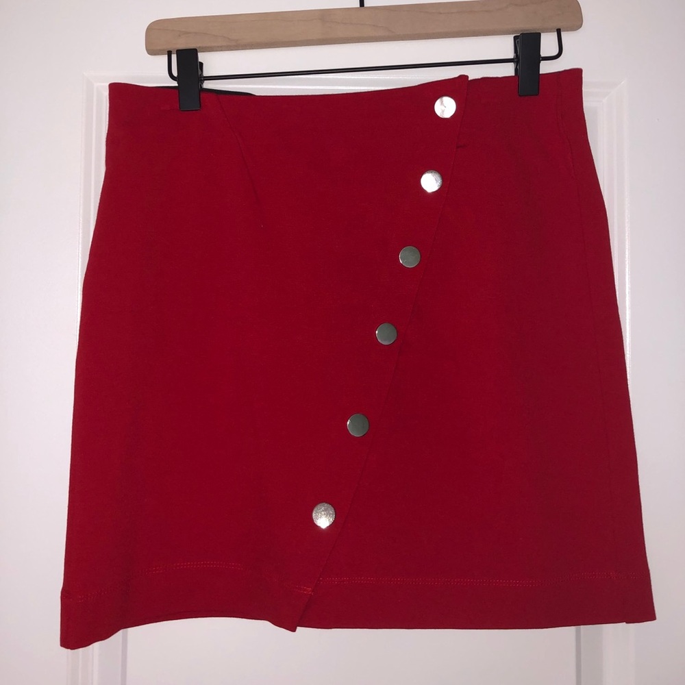 Fashion Nova red skirt